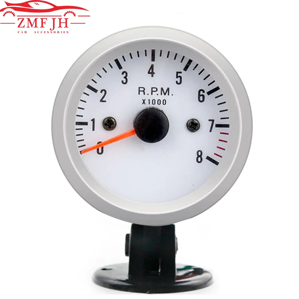 Тахометр Автомобильный Универсальный для мотоциклов белый тахометр 2 дюйма 52 мм