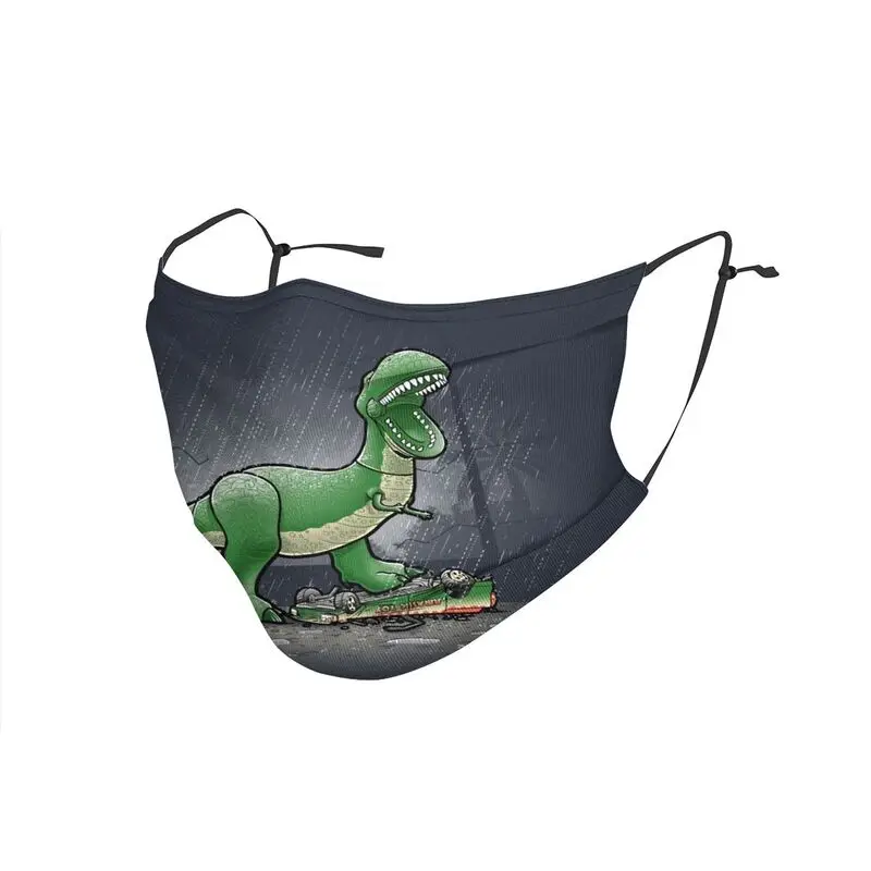 

Многоразовая маска для лица с забавным динозавром для взрослых T-Rex Dino, Пылезащитная маска против смога, респиратор, маска для рта