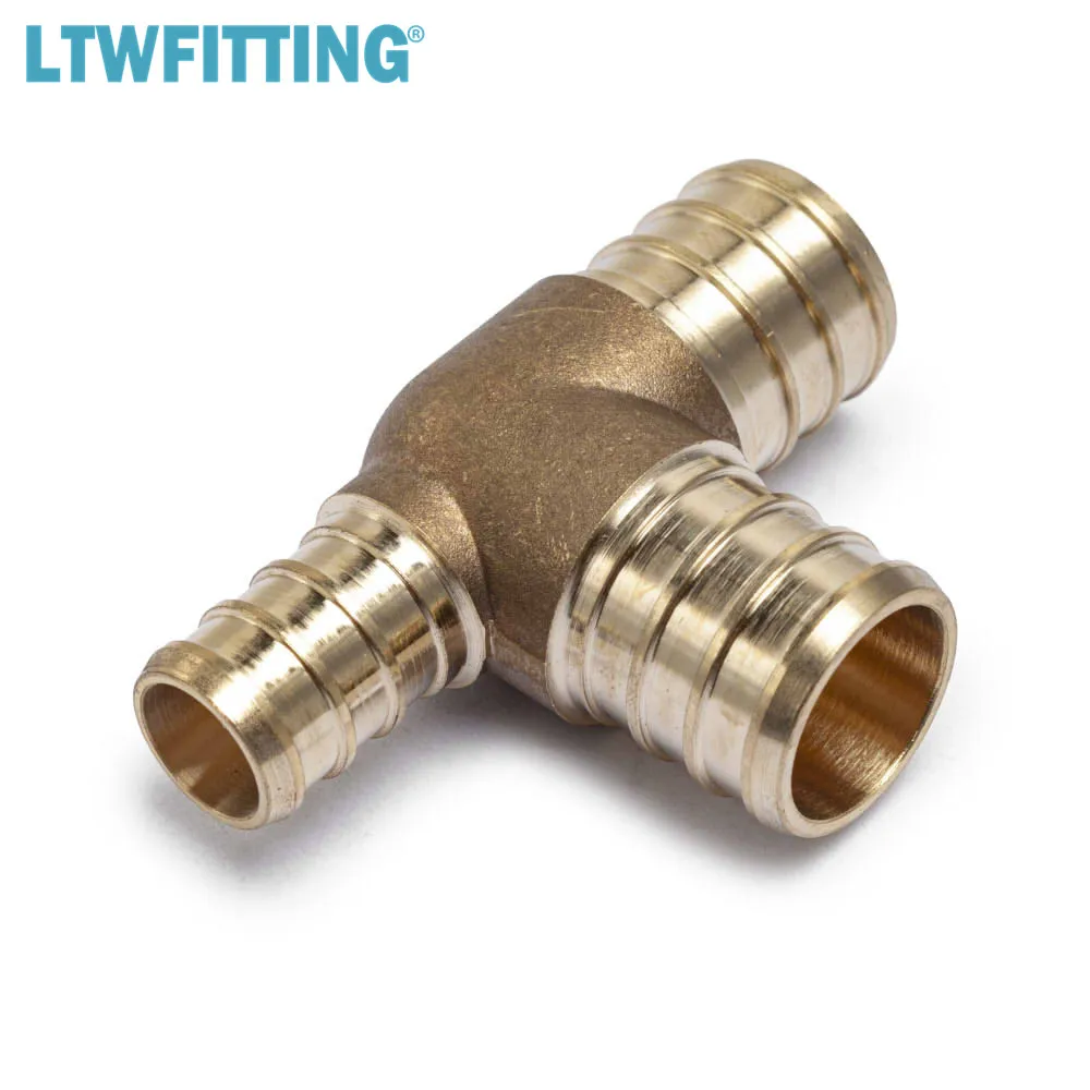 LTWFITTING Lead Free Brass PEX Crimp Fitting 1/2-Inch x 3/4-Inch Tee | Обустройство дома