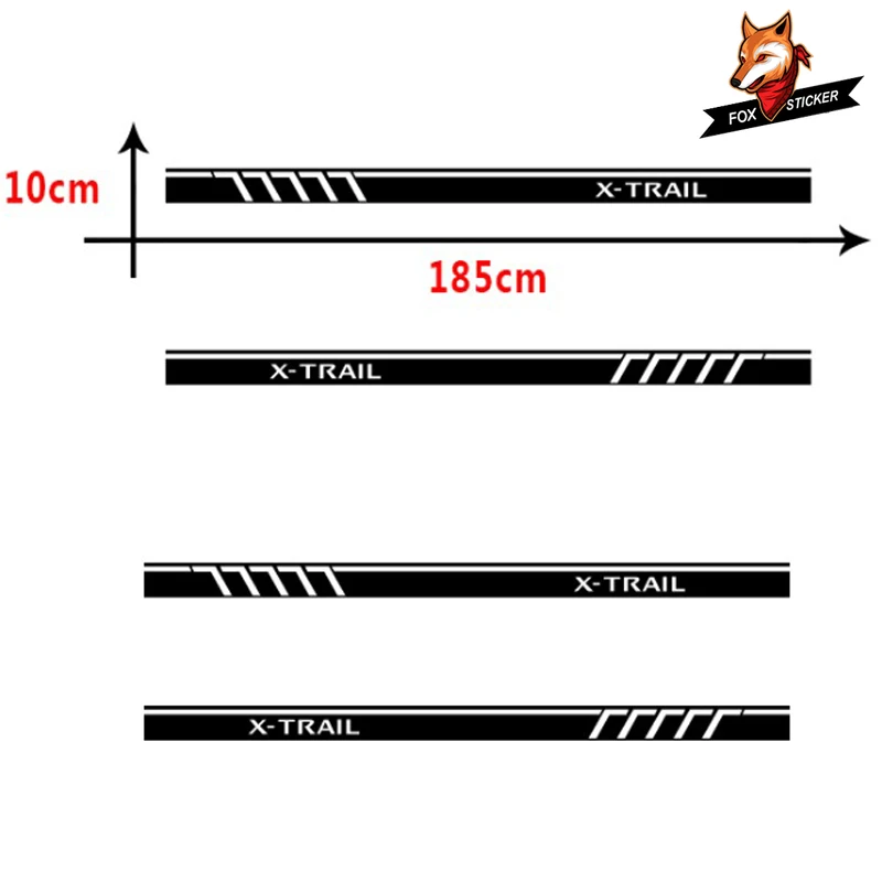 

Racing Sport Door Vinyl Side Stripes Car Styling Body Decor Graphics Sticker Gloss Auto Side Car Sticker for Nissan X-Trail