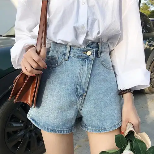 2020 джинсовые шорты для женщин с высокой талией Необычные брюки женские