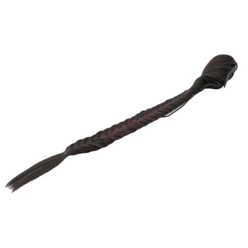 60 64 см длина плетеные синтетические волосы хвост рыбий женский зажим в правый