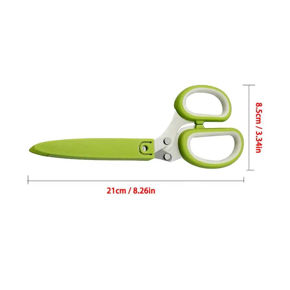 

5 Layers Chopped Laver tool cut Spices Rosemary Kitchen Shredded scissor Scallion Cutter Herb Vegetable Shear Cook Cutting Tool