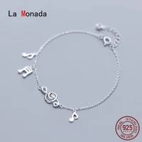 la monada fine silver 925 jewelry bracelet female woman musical note chain minimalist bracelets for women silver 925 sterling