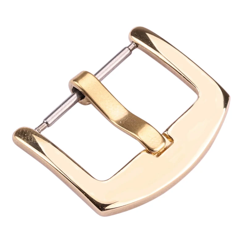 HENGRC Stainless Steel Watch Strap Buckle 18 20 22 24mm Men Silver Black Metal Watchband Clasp Accessories