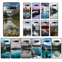 yndfcnb mountains lakes scenery phone case for samsung s5 6 7 edge 8 9 10 20 plus lite case