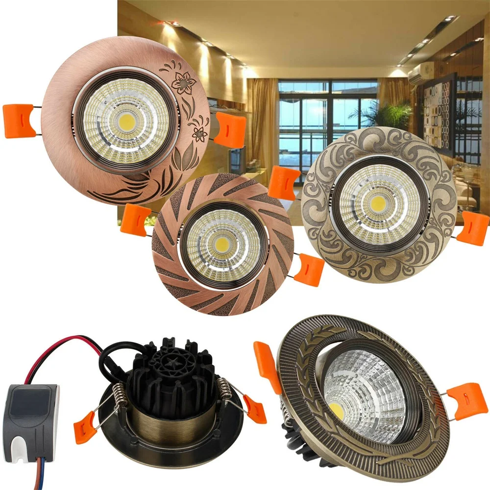 Светодиодный потолочный светильник 5 Вт бронзовый с регулируемой яркостью 85 265 в