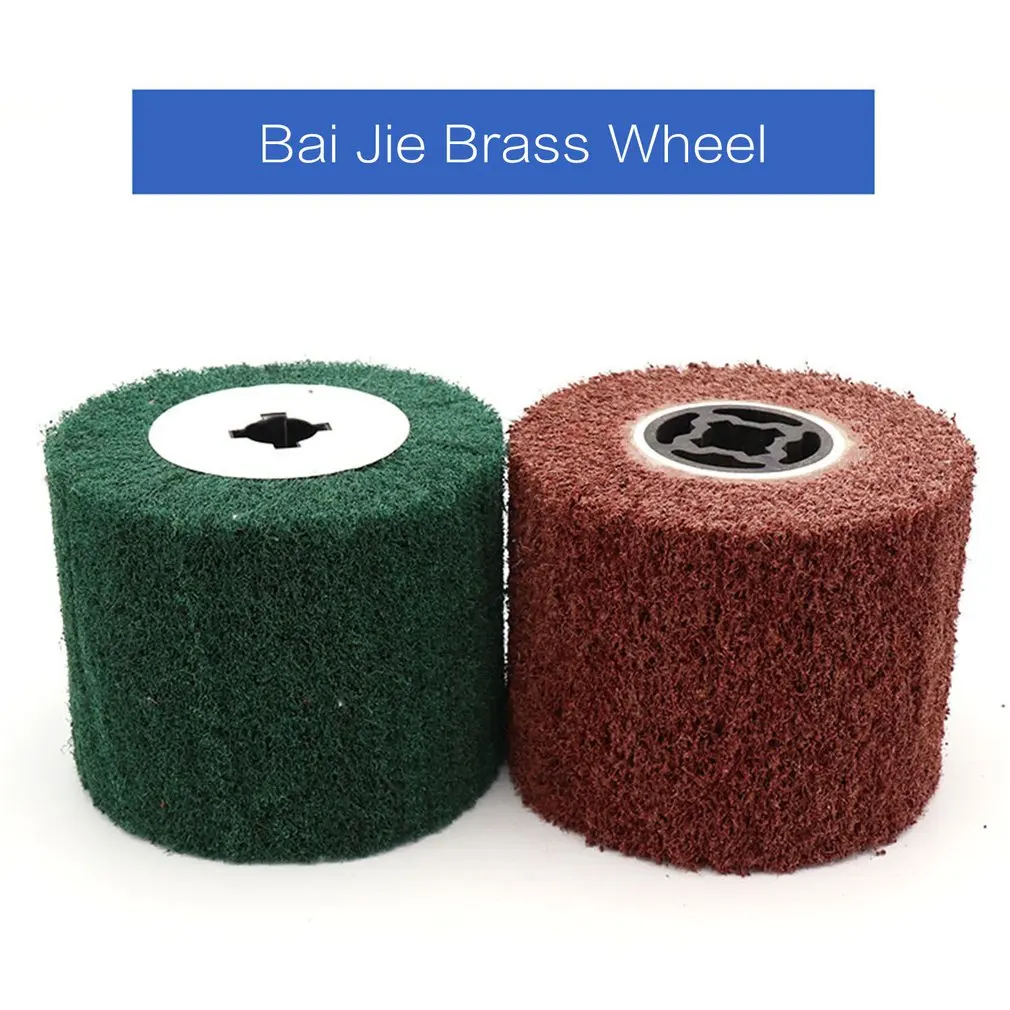 Нержавеющая сталь тяговое колесо Чистящая площадка круглое нейлоновое