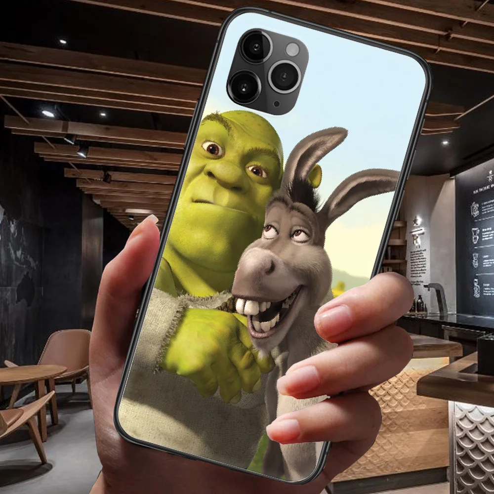 

Cartoon Moive Shrek Coon Phone Case For Iphone 4 4s 5 5S SE 5C 6 6S 7 8 Plus X XS XR 11 12 Mini Pro Max 2020 black Etui Silicone