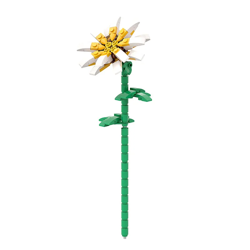 

MOC Diy Rose Flowers Bouquet Building Blocks Compatible 10280 City DIY Flower Orchid/Sunflower/Chrysanthemum/Bee Kit GiftsToys