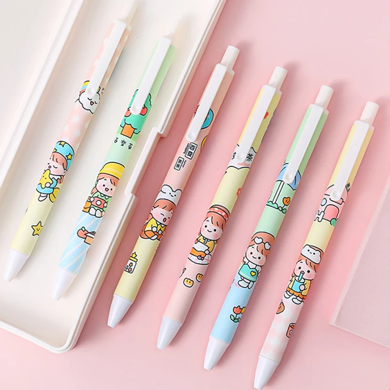

Cartoon Gel Ink Pens Set Cute Writing Pens Kawaii Pens Stationery Office School Supplies for Student Christmas Meaningful Gift
