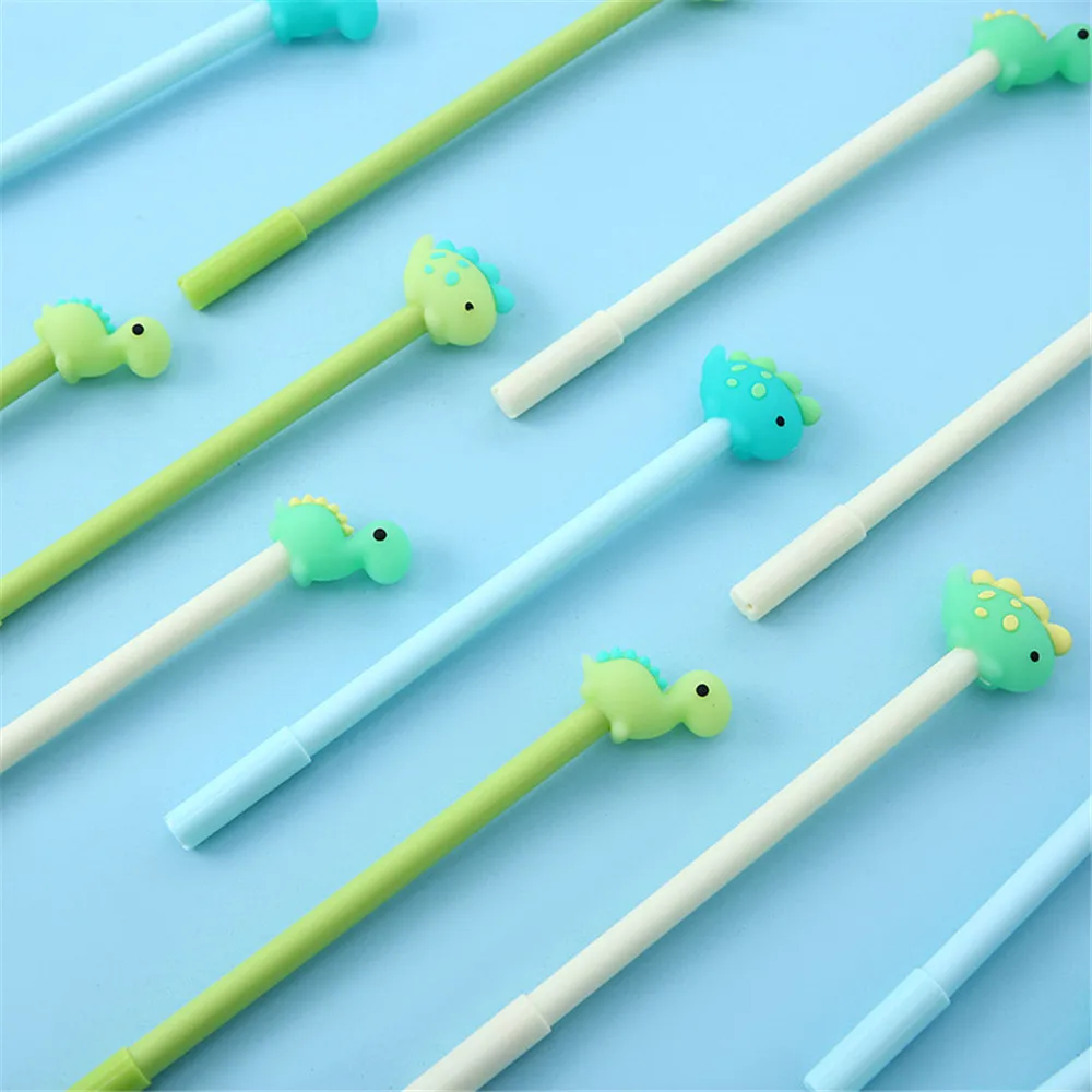 3 шт. Kawaii маленький динозавр гелевая ручка мягкая силиконовая Милая Черная