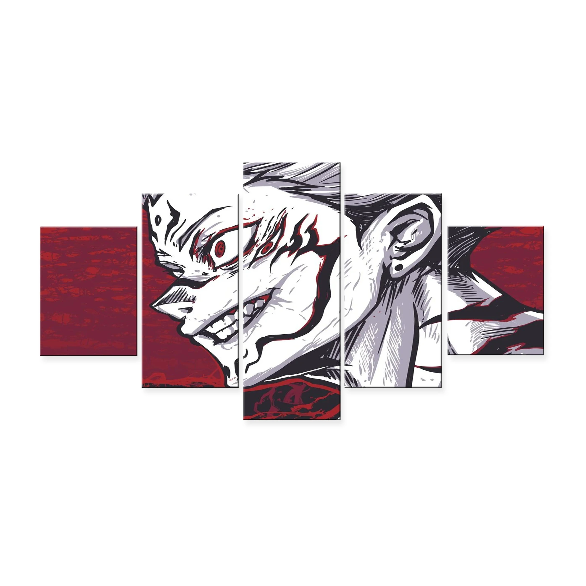

Anime Jujutsu Kaisen Wall Painting Decoration Home Decor Poster Picture Canvas 5 Piece HD Modern Modular Framework Room Art Oil