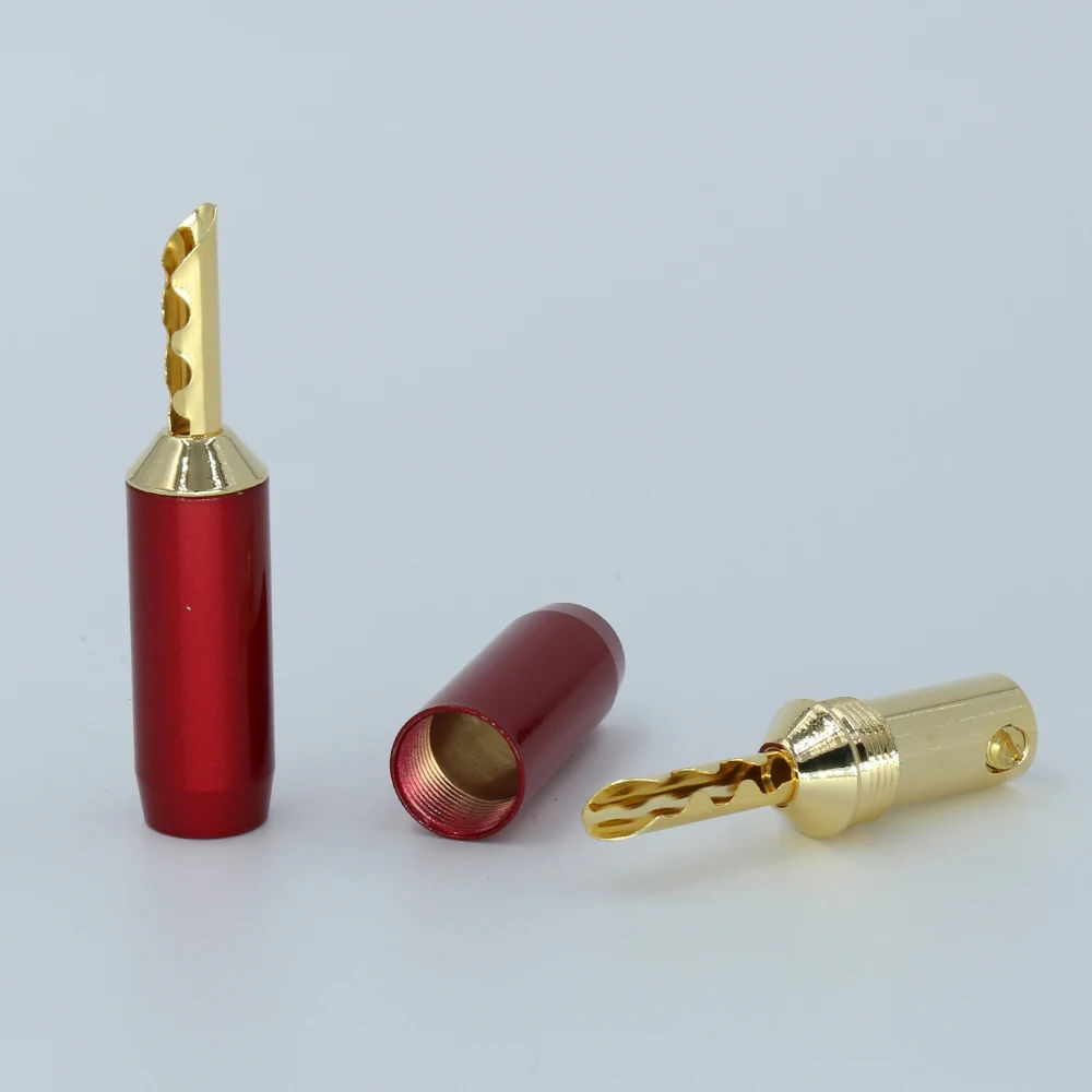 High Quality 24K Gold Plated BFA Z type Banana Plug 4mm Banana Connector