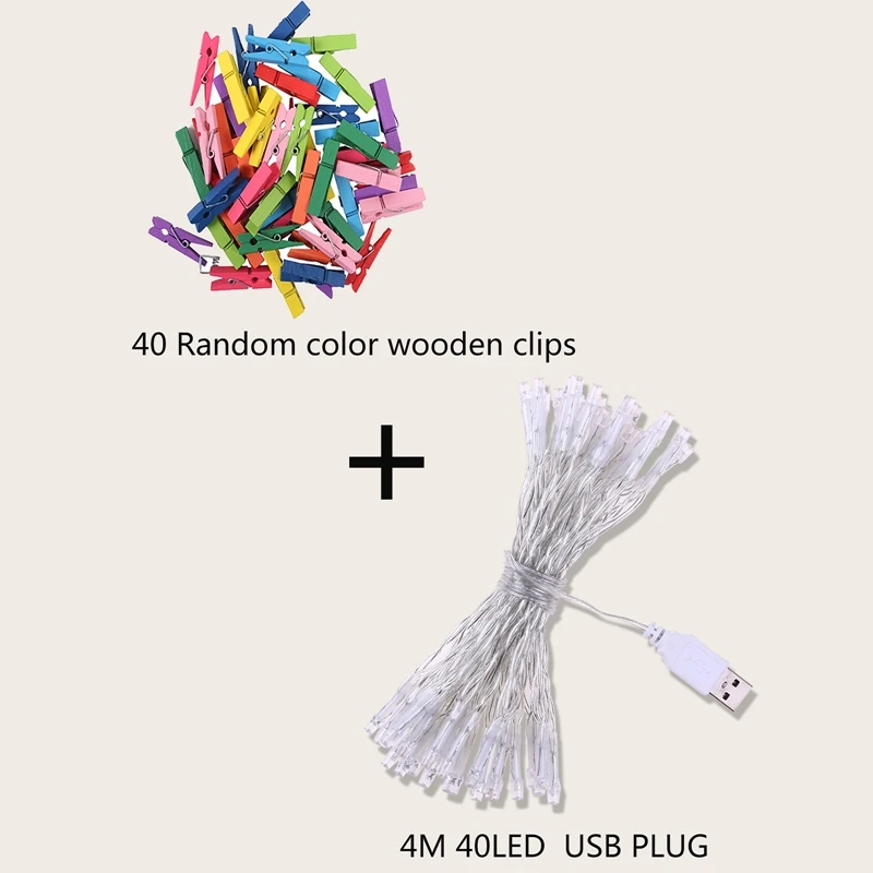 

LED Photo Picture Clips String Light Wall Light LED Copper Wire String Garland Party Wedding Holiday Lights New Year Decoration