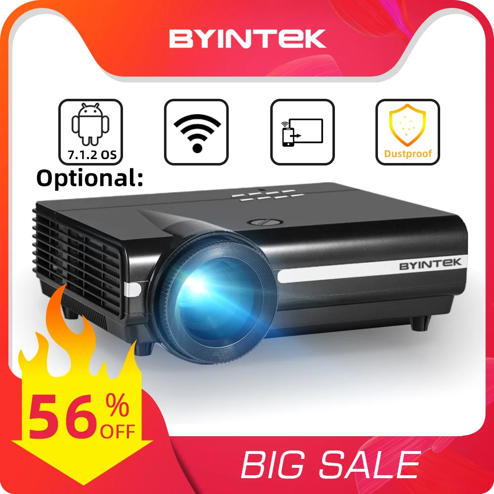 BYINTEK Full HD 1080P 3D 2K BT96Plus домашний кинотеатр ЖК цифровой светодиодный проектор для