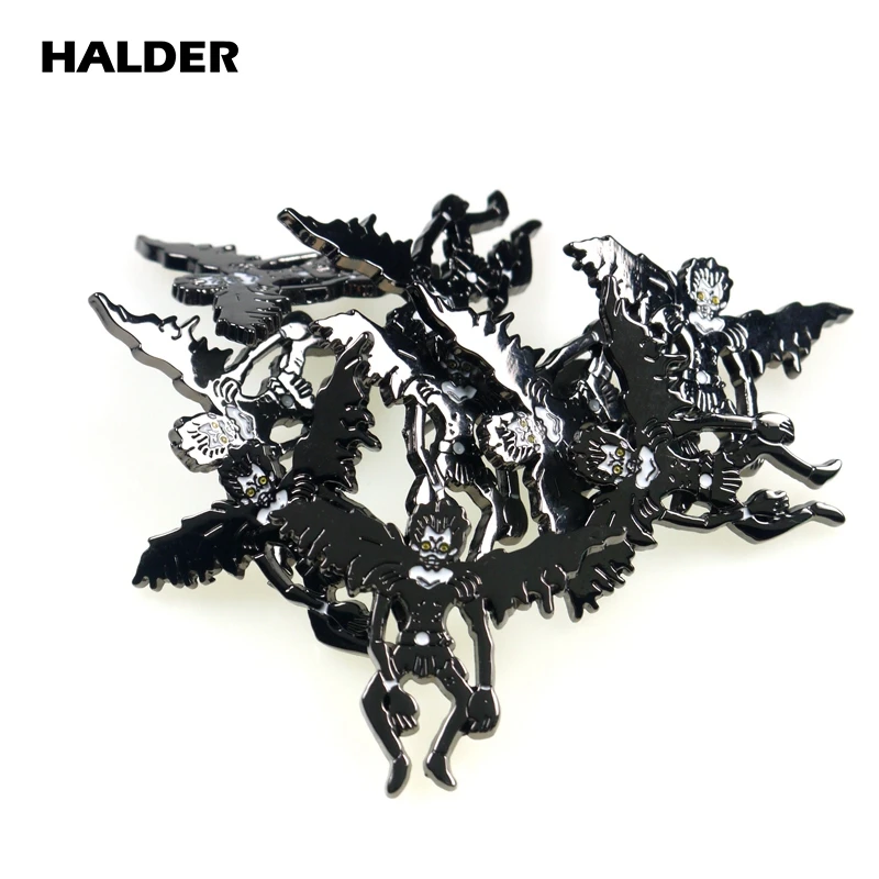 BR0041 halder Аниме смерти Примечание рюуку металлические броши булавки на лацкан Рюкзак украшения из ткани бижутерия вечерние аксессуары подарок