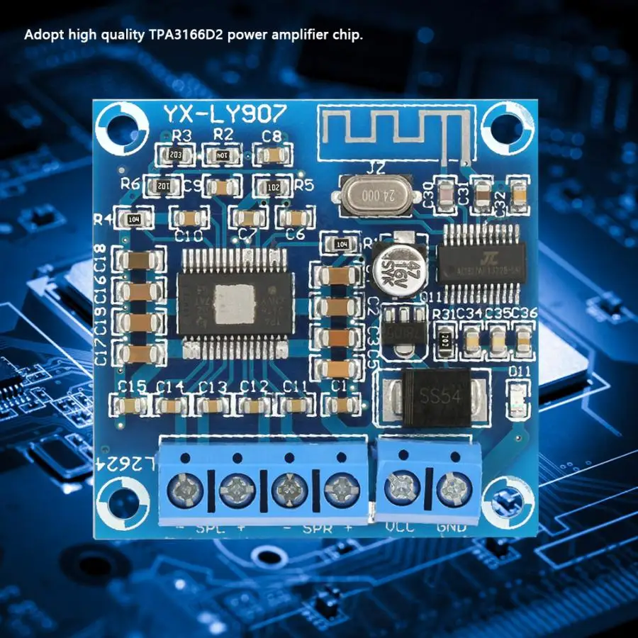 DC12-24V TPA3166D2 Bluetooth аудио усилитель мощности плата 50WX2 двухканальный стерео военный