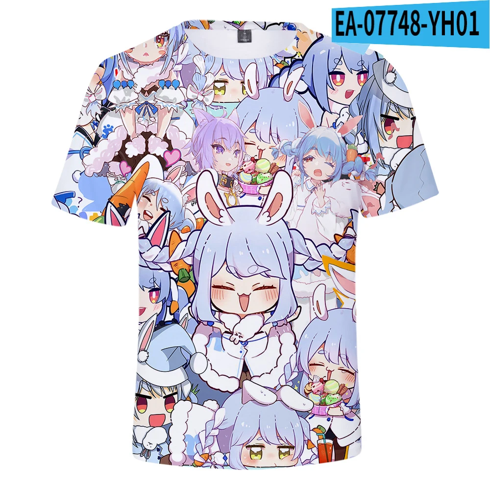 

Летняя удобная свободная футболка HOLOLIVE Vtuber Usada Beijing Ora, повседневные универсальные нейтральные футболки с короткими рукавами, топы