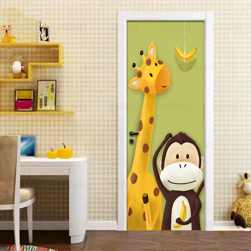 

Door Sticker Painting 3D Kids Bedroom Cartoon Wallpaper PVC Self-Adhesive Waterproof Home Decor Wall Decals Vinyl 3 D Stickers