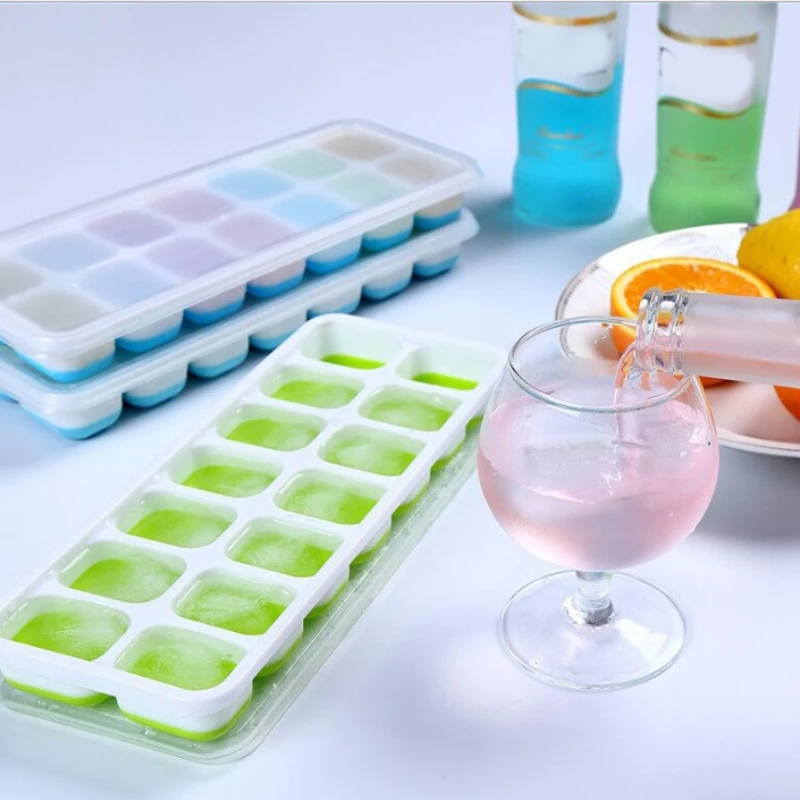 Силиконовая форма для льда поднос с 14 ячейками приготовления кубиков фруктов