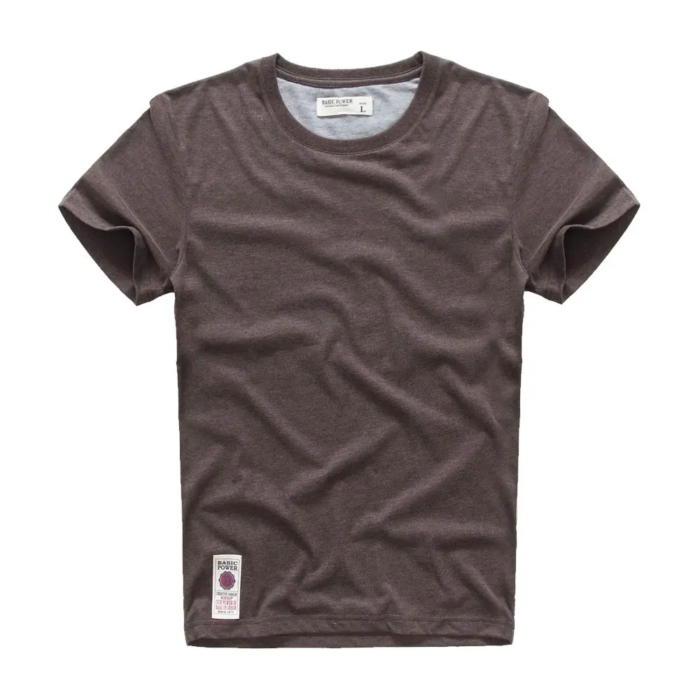 

Hot Sale New Short Sleeve Men Solid T-Shirt O-Neck Soft Solid Cotton Elastic Breathable Men Half-Sleeved T-Shirt 4 Color
