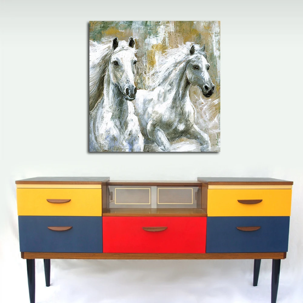 

JQHYART Printing Painting Canvas Animal Wild-Horses Wall Art Wall Pictures For Living Room Bedroom Office Decorative No Frame
