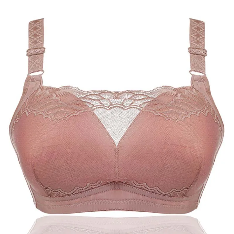 

Women Wire Free Bras Plus Size D E Cup Sexy Female Underwear Brassiere Mesh Bralette Lingerie Lady Push Up Women Wireless Bras