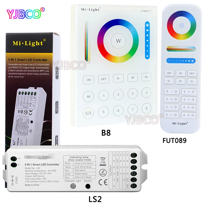 12V 24V LS2 5 в 1 Smart Led Управление Для одного Цвет RGBW RGB CCT Светодиодная лента