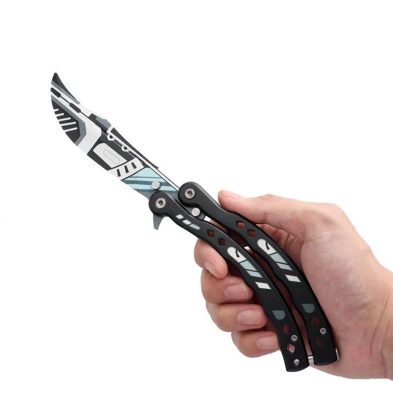 Тренировочный нож-бабочка CS GO складной Клинок для тренировок балисонг игра Counter