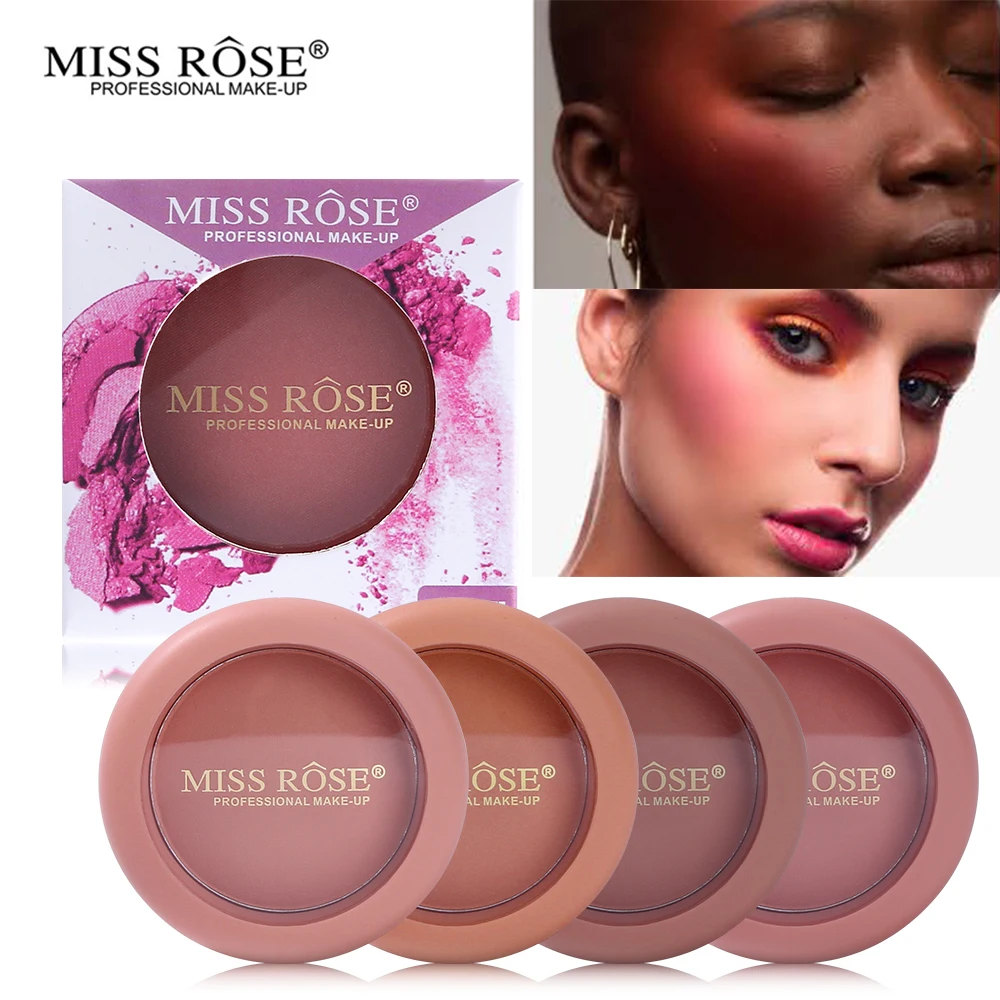 Палитра Miss Rose для румян 12 цветов персиковые щёки мерцающие матовые бронзеры