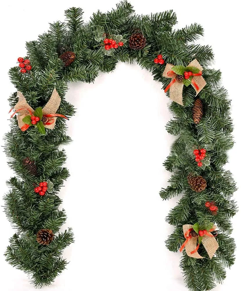 Рождественский ротанговый фонарь длиной 1 8 м рождественское зеленое ротанговое