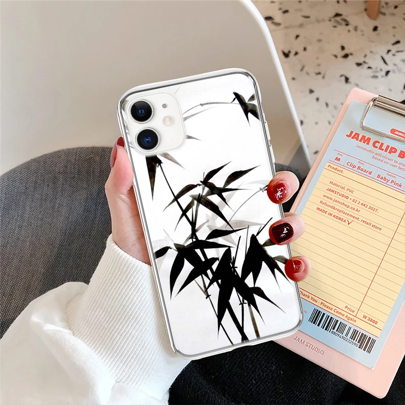 Lovebay Cute Flowers Leaf Phone Case For iPhone 13 12 11 Pro Max 12 Mini XS Max XR X 7 8 Plus SE 2020 Soft Transparent TPU Cover