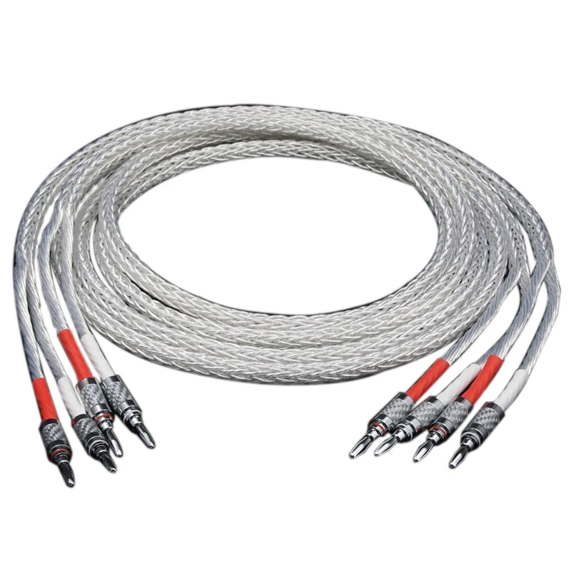 Посеребренный Hi Fi кабель для динамика OCC высокопроизводительный усилитель