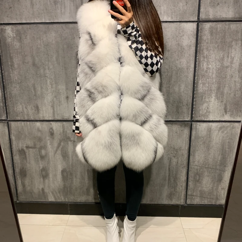 Жилет из натурального меха женский жилет лисьего | Женская одежда