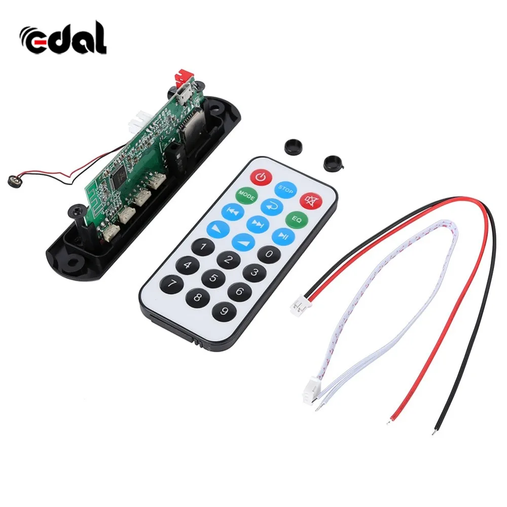 12V Buetooth 4.2 Micro USB MIC 3.5MM AUX FLAC MP3 WMA Decoder Board Audio Module TF Radio For Car | Электроника