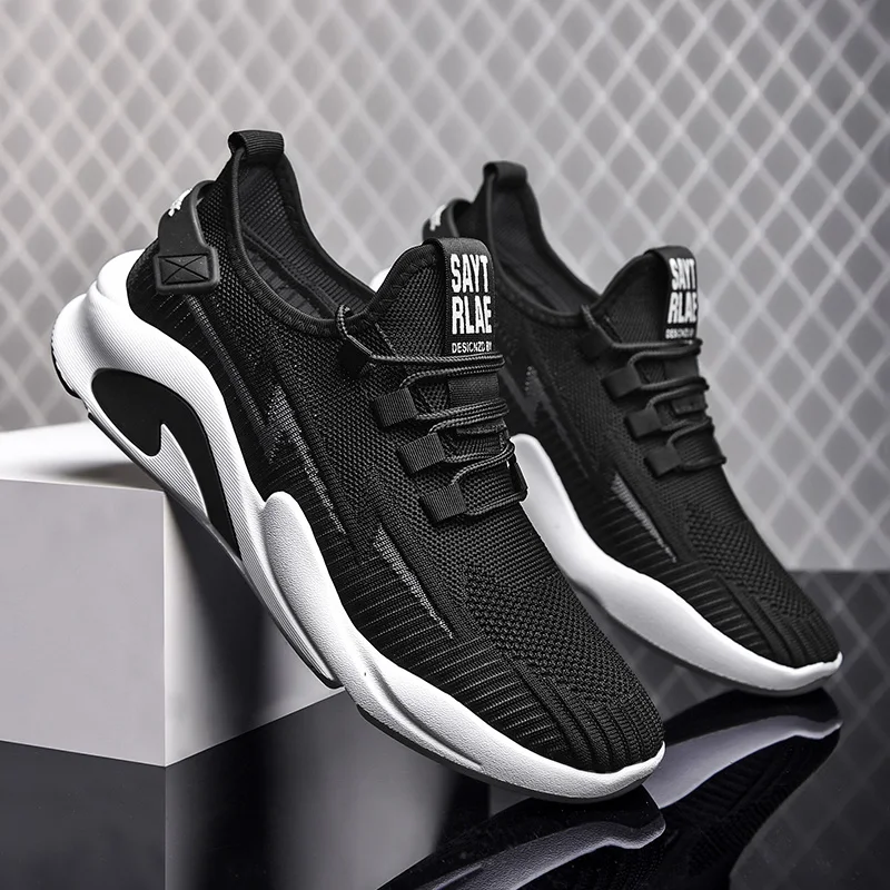 Мужские повседневные кроссовки летняя дышащая легкая мягкая спортивная обувь