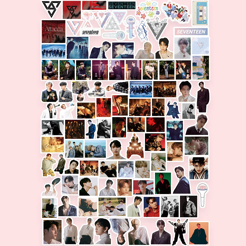 107 шт./компл. Kpop наклейка SEVENTEEN s Lomo карты новый альбом ATTACCA Высокое качество HD фото
