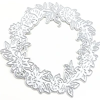 new arrival flower leaf wreath metal cutting dies template diy scrapbooking card stencil paper craft wedding decor
