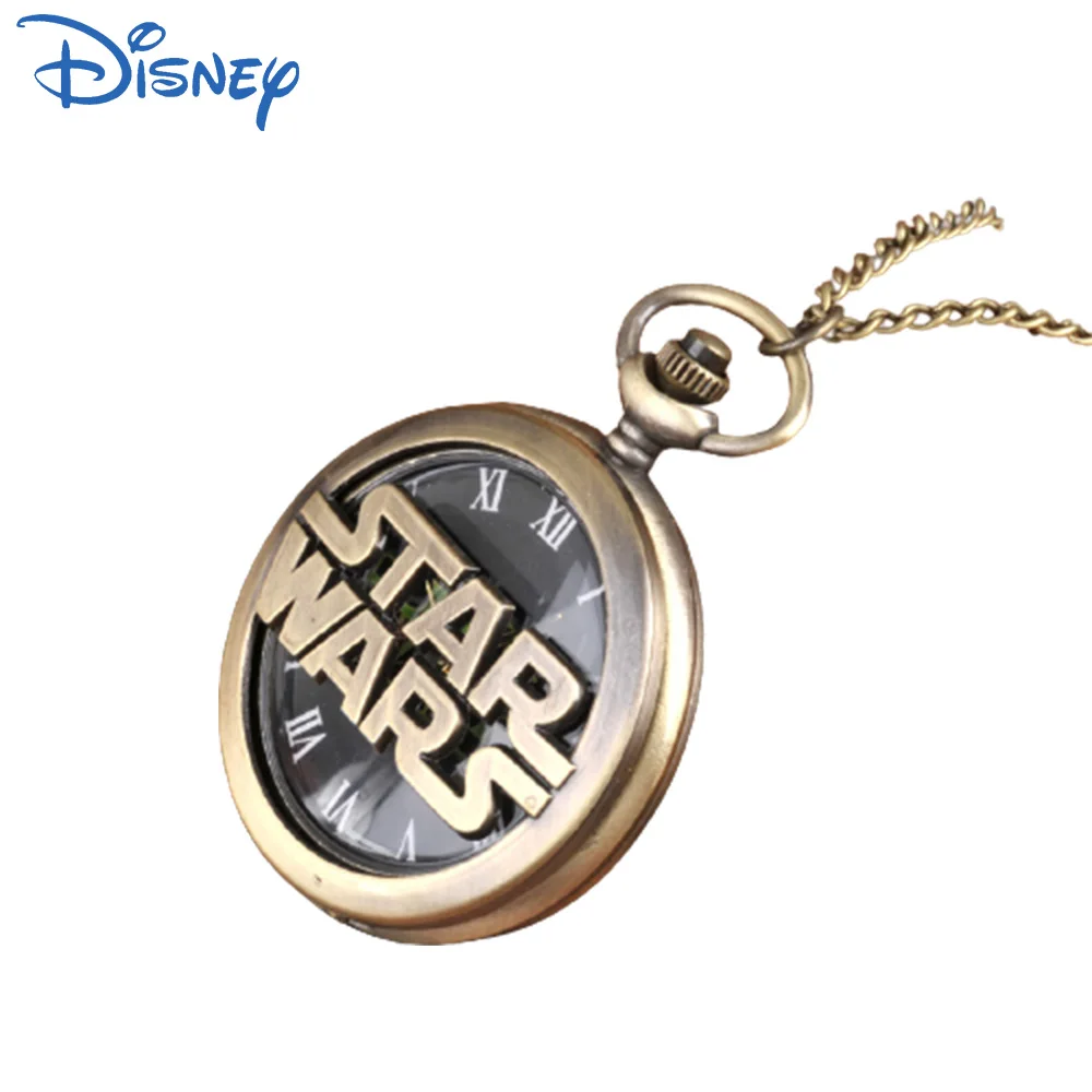 

46mm Disney Star Wars Series Pocket Watch Retro Flip Quartz Watch Anime Peripheral Creative Children's Birthday Christmas Gift