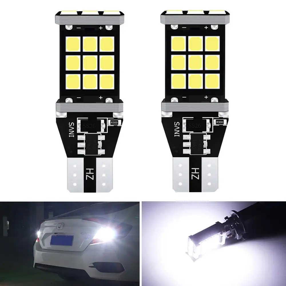 2 шт. Автомобильные светодиодные лампы Canbus T15 W16W для Audi A3 A4 A5 A6 A7 A8 Q3 Q5 Q7 S4 S5 S6