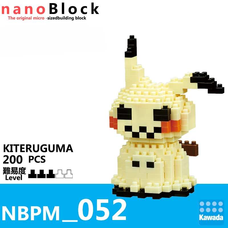 Nanoblock Покемон Пикачу NBPM_052 MIMIKKYU Kawada 210 шт. аниме мультфильм алмаз мини микро блок строительные блоки кирпичи игрушки