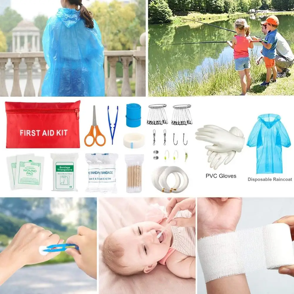 Survival Gear Equipment 100 Pcs First Aid Kit Molle System Compatible Outdoor Emergency Medical Trauma Bag | Спорт и развлечения