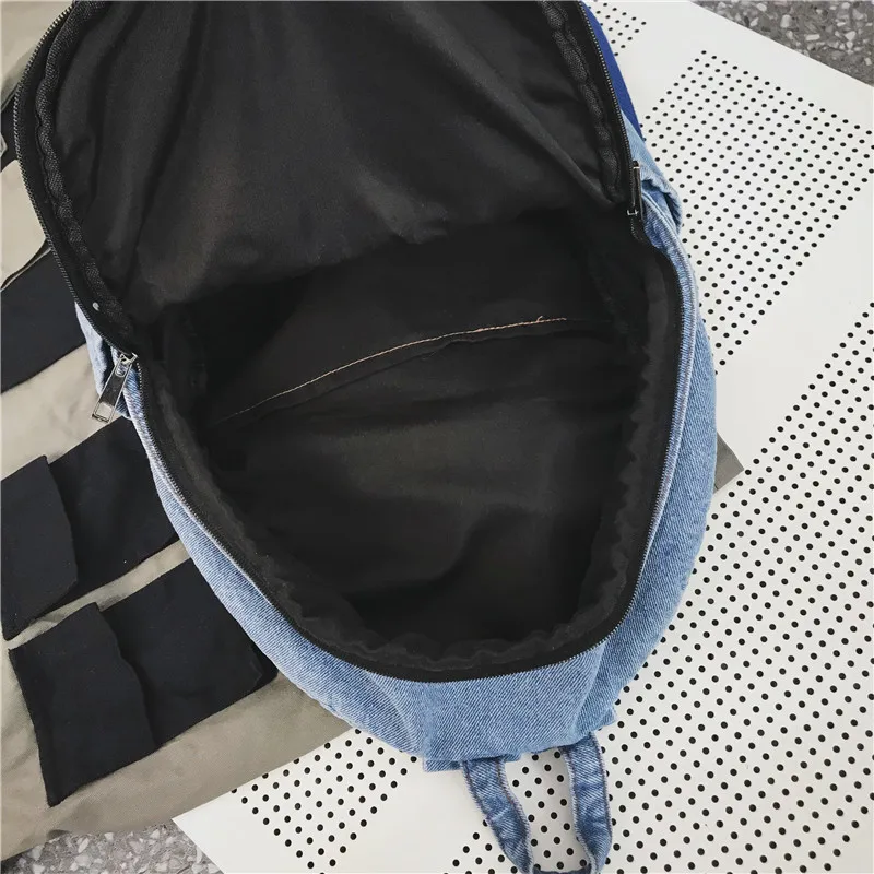 2021 женский рюкзак Модный из денима сумки на плечо для студентов школьная сумка