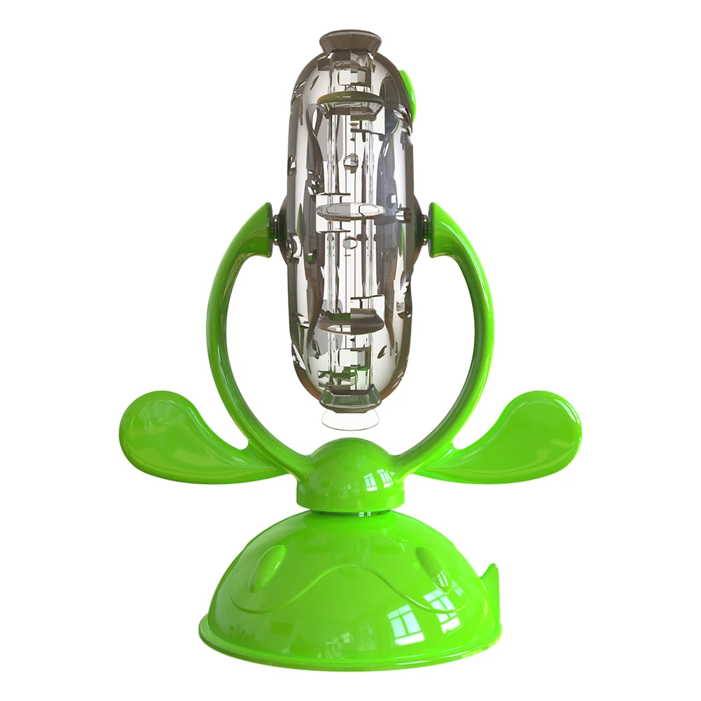 

Green Ferris wheel food spiller 360° rotatable indoor pet interactive toy spill food educational toy dog accessories