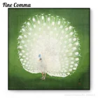 ВИНТАЖНЫЙ ПЛАКАТ, античная японская картина с белым павлином, настенное искусство, охара Косон, деревянная вырезка, холст с принтом изумрудов, зеленая птица, Настенный декор