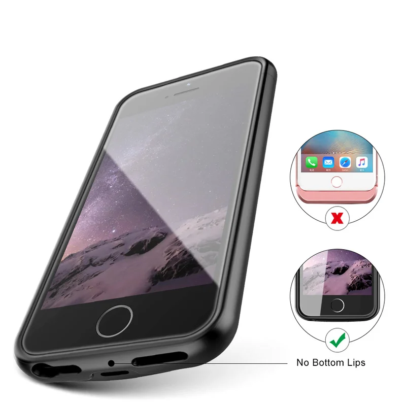 Чехол для аккумулятора 4000 мАч для iPhone SE 5 5S, внешний аккумулятор для зарядки, внешний аккумулятор, чехол для iPhone 5 6 7 8 X XS MAX, чехол для зарядного устройства s