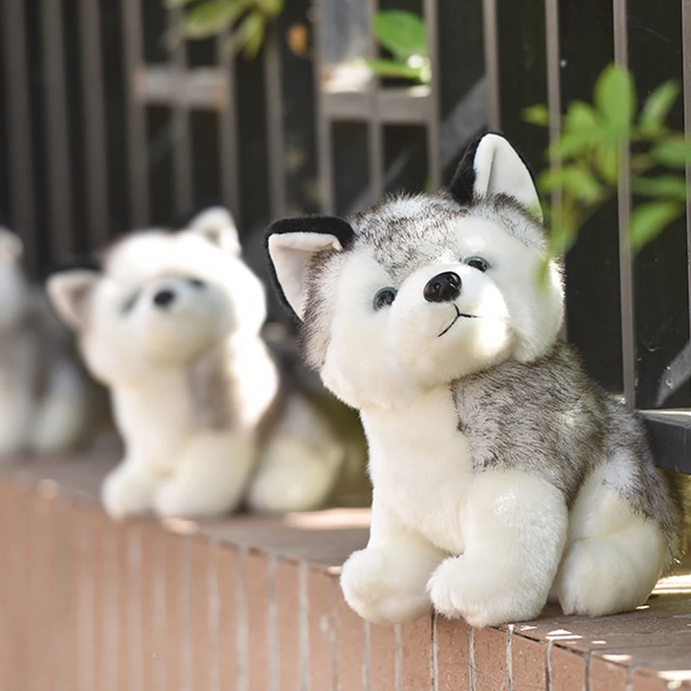 20cm Simulation Dog Pet Husky Plush Toy Hot Cut Stuffed soft toy cartoon Animals for children baby birthday gift | Игрушки и хобби