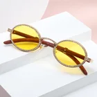 Новые круглые изысканные очки ручной работы с плоской зеркальной цепочкой, солнцезащитные очки в стиле ретро с круглой оправой в сеточку, небольшие очки в оправе