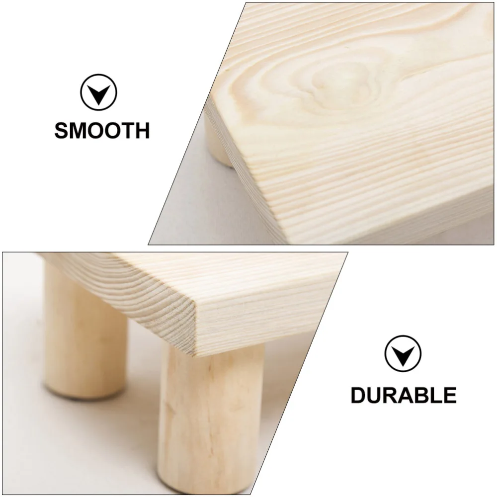 

1pc Child Toilet Stool Bathroom Stool Kids Household Footstool (Wood Color)